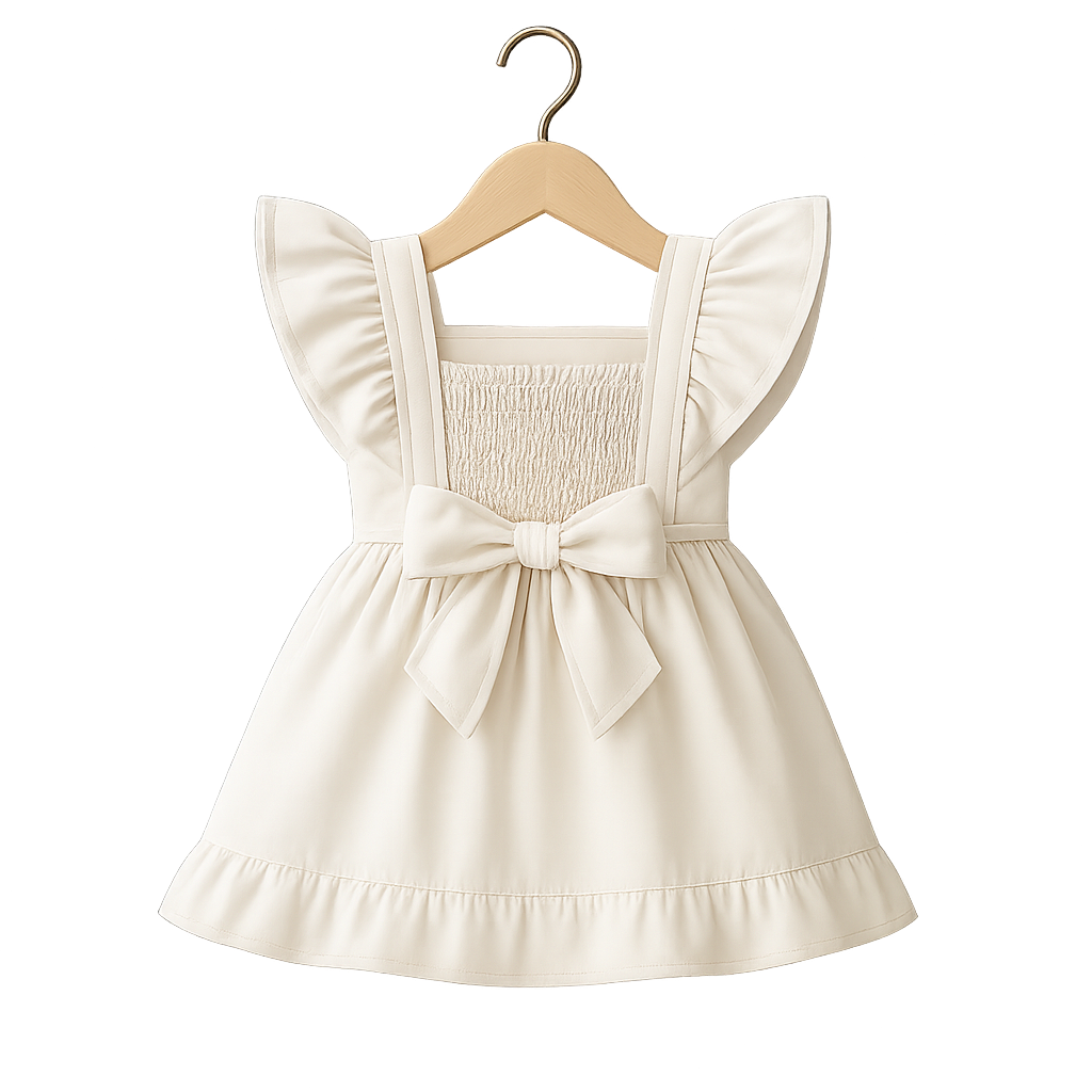Embroidered Floral Ruffle Dress | White - Imagen 2